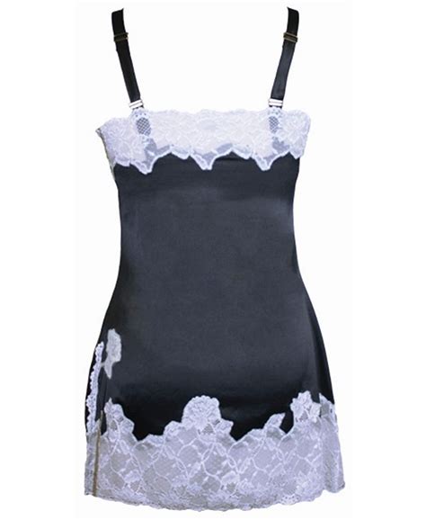 Icollection Womens Stretch Satin And Lace Chemise Lingerie With