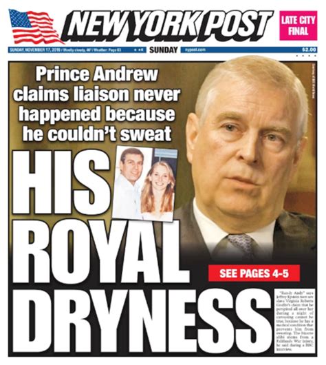 Prince andrew claims he lost the ability to sweat as a result of adrenaline while he was a helicopter pilot in the falklands conflict. Anorak News | Prince Andrew on Jeffrey Epstein - as ...