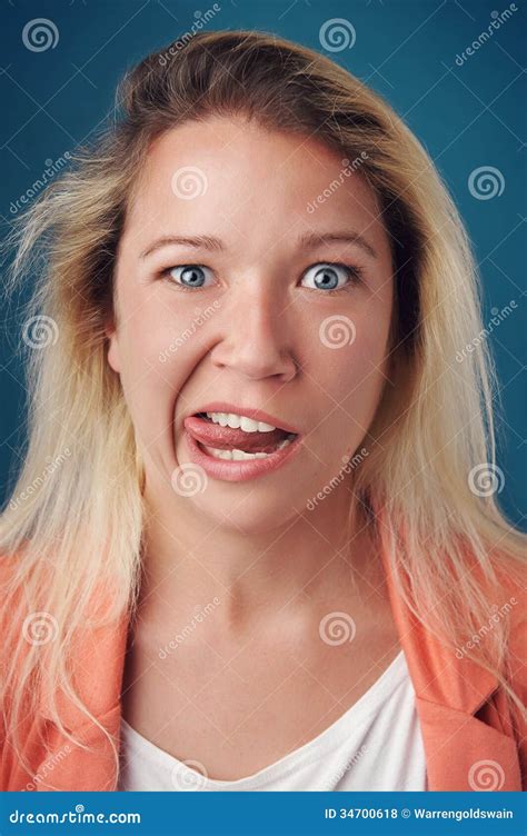Silly Face Woman Stock Photo Image Of Female Closeup 34700618