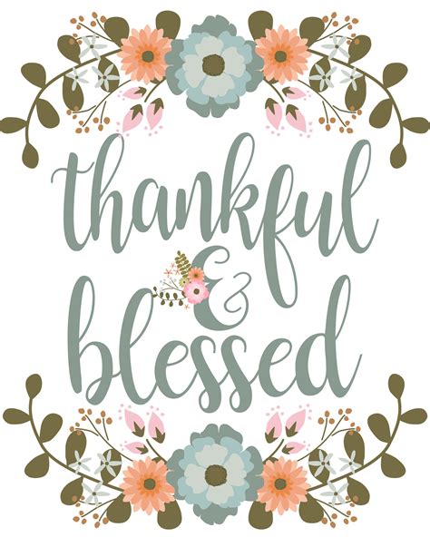 Thankful and Blessed Print