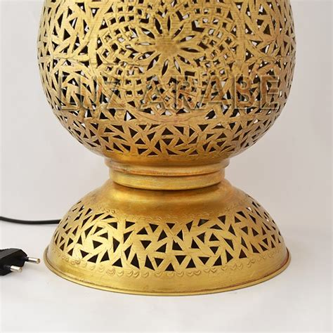 Dewdrop Shape Large Moroccan Lamp Of Pierced Brass 52 Cm