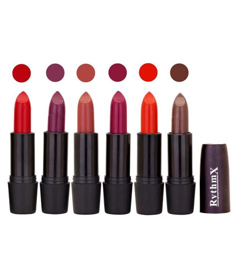 Rythmx Creme Lipstick Soft Matte Multi Shade 4 Gm Pack Of 6 Buy Rythmx