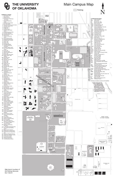 Main Campus Map Oklahoma Sooners