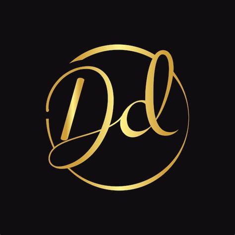 Premium Vector Initial Dd Letter Logo With Script Typography Vector