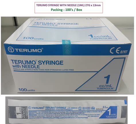 Terumo Syringe 1ml With Detachable N End 462019 1115 Pm