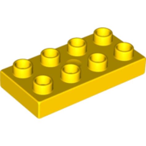 Duplo Plate 2x4 Yellow 100 Pcs Brickshop Lego En Duplo Specialist
