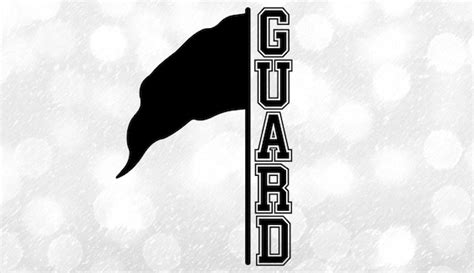 Sports Clipart Black Color Guard Flag Next To Word Etsy Australia