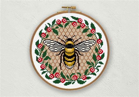 Bumble Bee Cross Stitch Pattern Insect Cross Stitch Bee Etsy