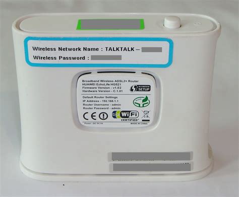 TalkTalk Huawei EchoLife HG521 Info Configuration Use With Other ISPs