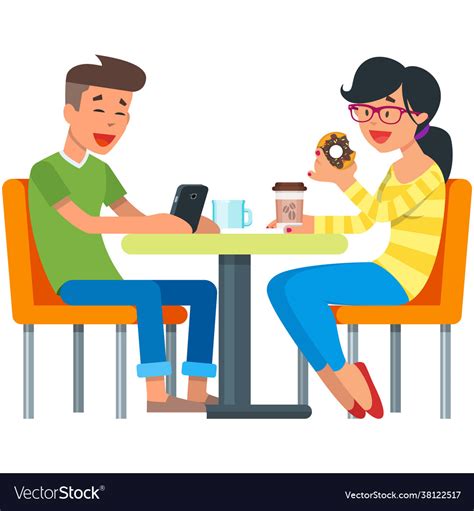 Conversation Couple Or Friends Character Vector Image