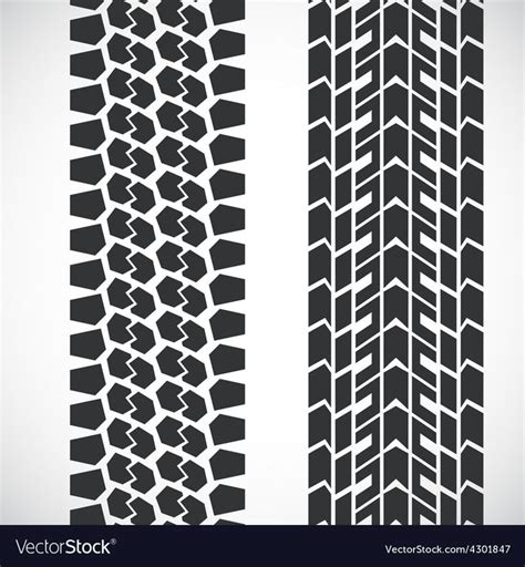 Tread Pattern Tyre Vector Set Of Detailed Tire Prints Download A Free