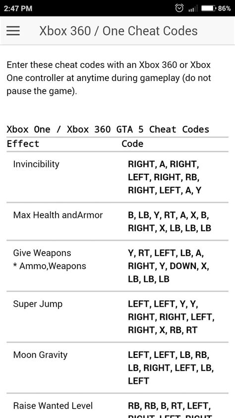 Cheat Codes For Gta V Xbox One X Cheat Dumper