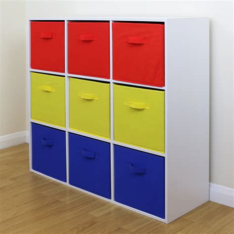 9 Cube Kids Red Yellow And Blue Toygames Storage Unit Girlsboys Bedroom