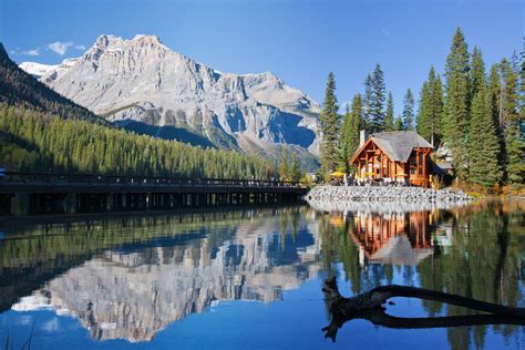 Canadian Rockies Canadian Rockies Reflection Lake Bridge Canada Canada