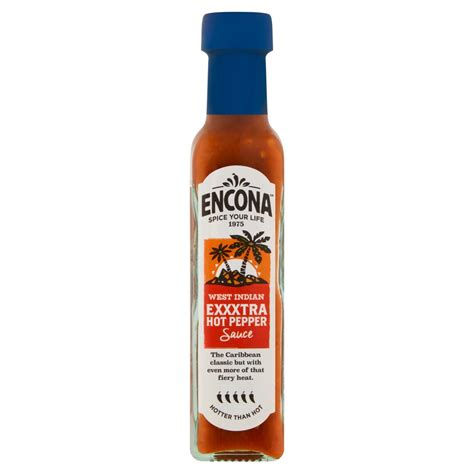 Encona West Indian Exxxtra Hot Pepper Sauce 142ml Bb Foodservice