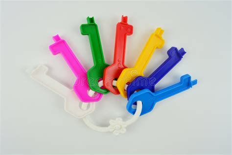 Collection Of Plastic Keys Color Keys Stock Image Image Of