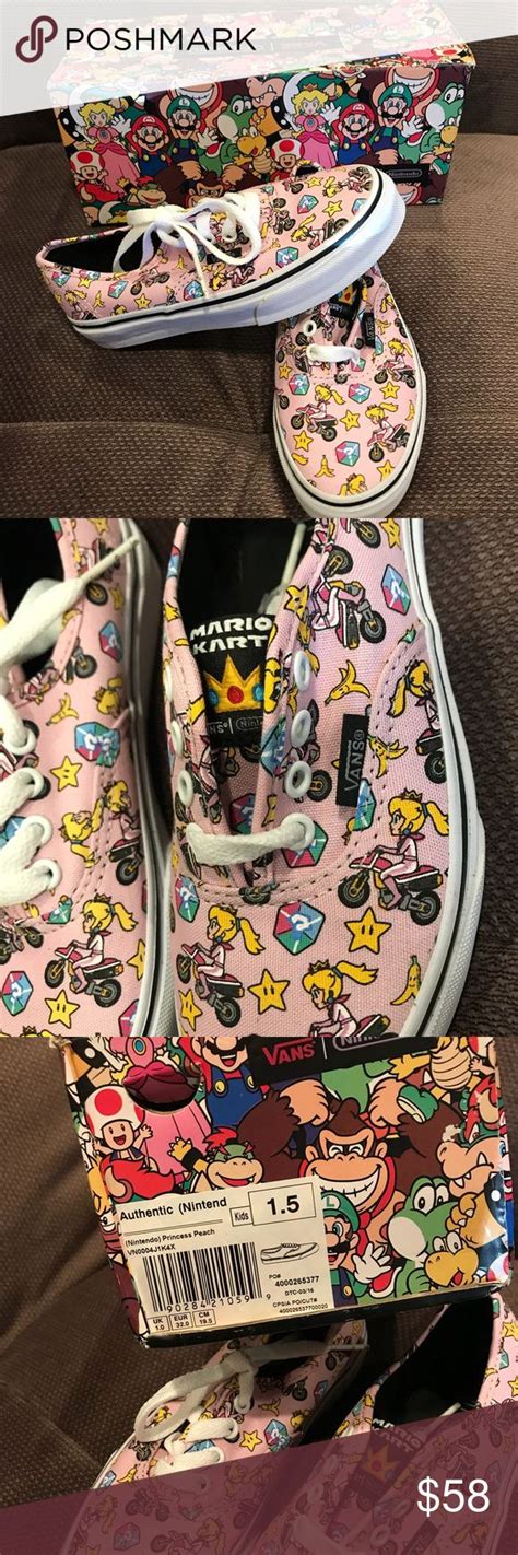 Nib Vans Nintendo Princess Peach 15 Girls Nintendo Princess Vans