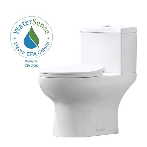 Glacier Bay Beck 2 Piece 116 Gpf Dual Flush Elongated Toilet In White