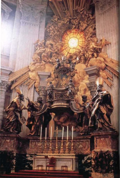 The papal basilica of saint peter in the vatican (italian: A Relic from the Original Chair of St. Peter with the ...