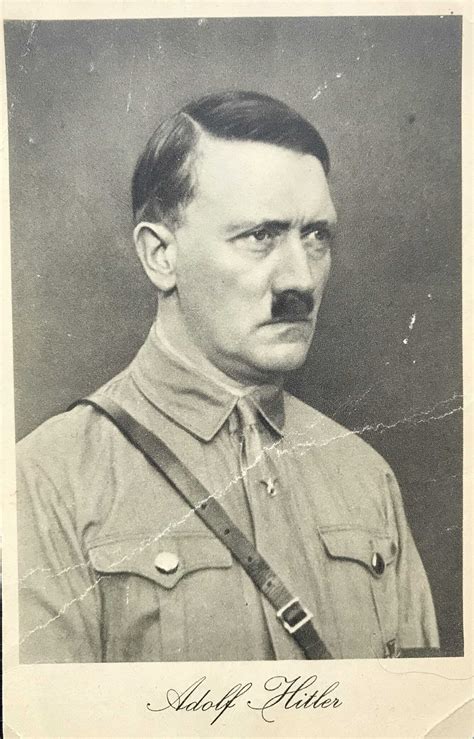 Rare Hitler S Portrait Postcard Certified Collectible