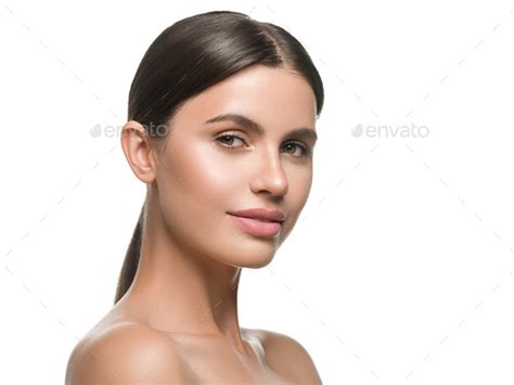 Beauty Woman Face Portrait Beautiful Spa Model Girl With Perfect Fresh