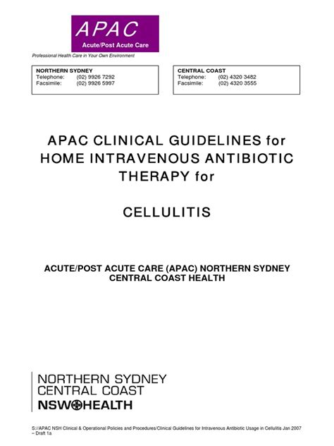 Antibiotic For Cellulitis General Practitioner Intravenous Therapy