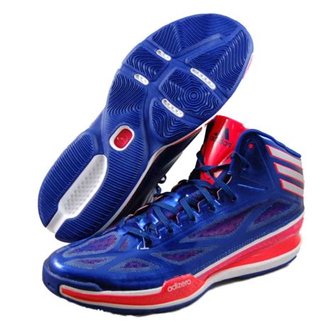 Adidas Mens Adizero Crazy Light 3 Blue Basketball Shoes Q32582