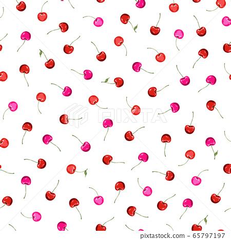 Cute Cherry Pattern Stock Illustration PIXTA