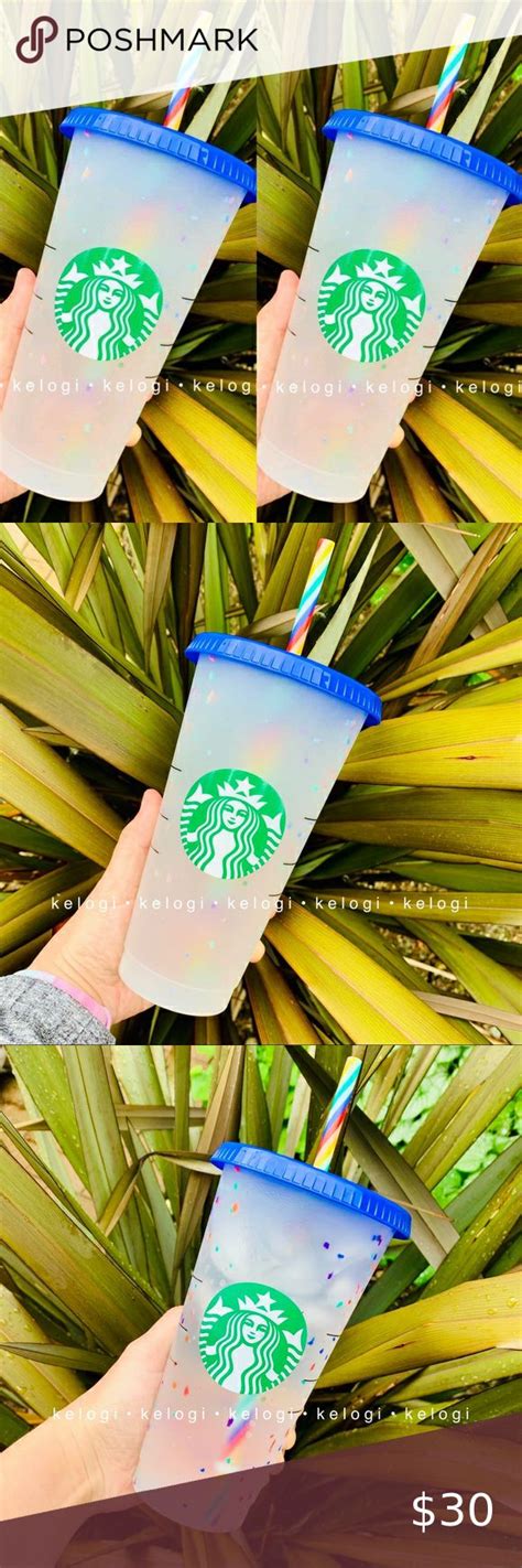Newstarbucks Confetti Rainbow Color Changing Cold Cups