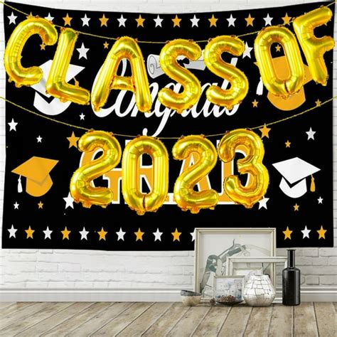 Graduation Backdrop With 2023 Balloonsgraduation Party Background