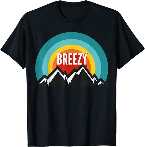 Breezy Vintage Retro Sunset Design T Shirt Clothing