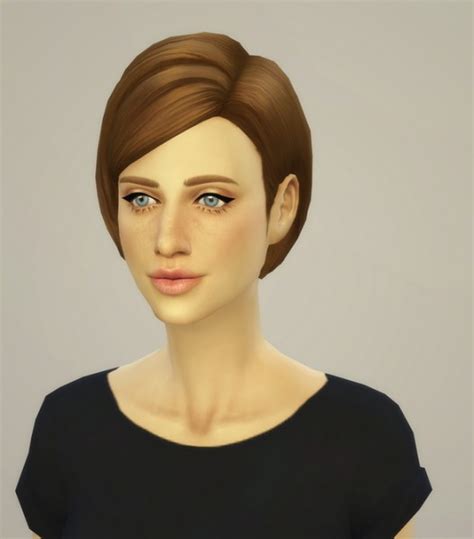 Rusty Nail Medium Straight Parted Hairstyle Edit Sims 4 Hairs