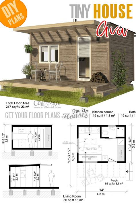 Affordable Tiny House Plans 105 Sq Ft Cabinbunkie With Loft