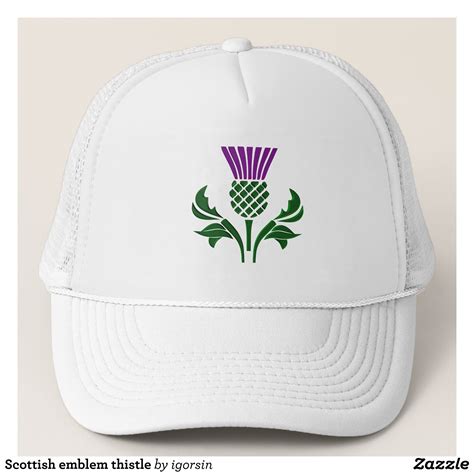 Scottish Emblem Thistle Trucker Hat Zazzle Trucker Hat Accessories