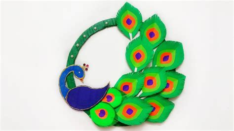 How To Make Peacock Peacock Wall Hanging Paper Peacock Cardboard