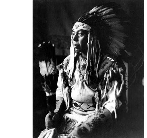 Chief Garry Of The Spokane Indian Tribe In Headdress And Beaded Shirt