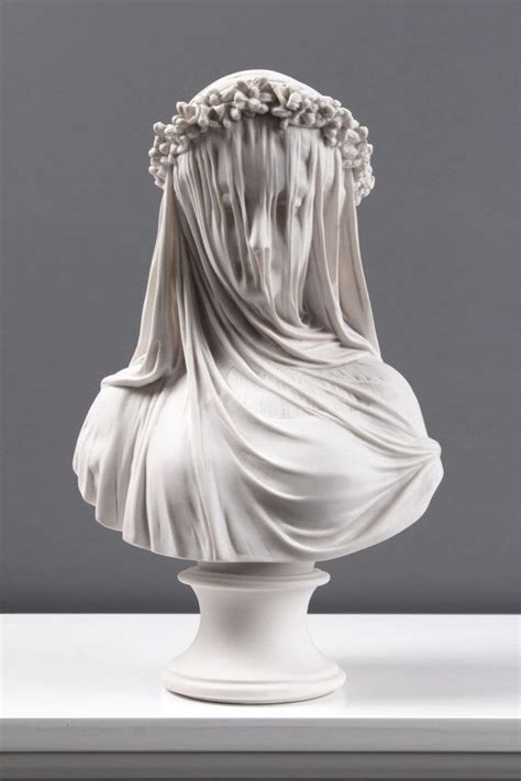 Sculpture De Buste De Dame Voilée Statue Dart Antique Etsy France
