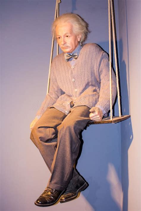 Albert Einstein Wax Figure At Madame Tussauds Museum In Istanbul