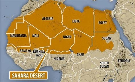 Sahara location history map countries animals facts britannica. Printable Sahara Desert - World Map With Countries
