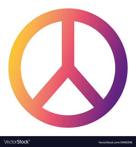 Peace And Love Symbol Royalty Free Vector Image