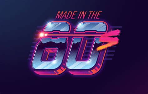 Wallpaper Style Neon Art Font 80s Neon 80s Neon Style Made In