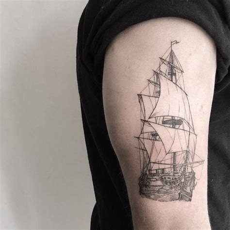 36 Awesome Ship Tattoo Designs And Ideas TattooBloq Ship Tattoo