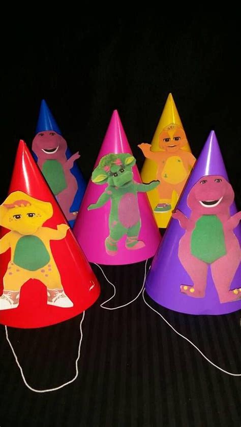 Barney Party Hats 12pcs Barney Party Crafts Crafts For Kids