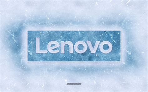 Download Wallpapers Lenovo Logo Big Ice Logo Winter Concepts Snow