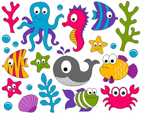 10 Dibujos Infantiles De Animales Del Mar