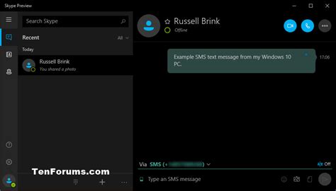 Skype App Send Sms Text Messages On Windows 10 Pc Windows 10 Apps
