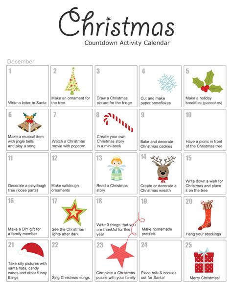 10 Best Free Printable Christmas Countdown Activities Pdf For Free At