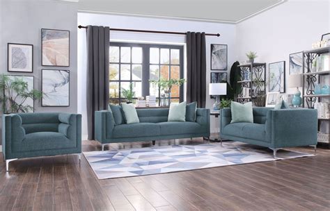 Vermillion Dark Blue Gray Living Room Set 1stopbedrooms