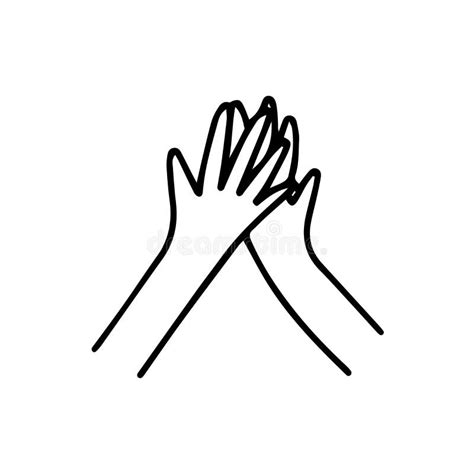 Two Hands Giving High Five Stock Illustrations 154 Two Hands Giving
