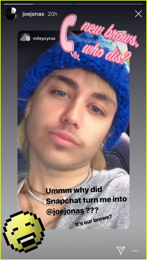 Miley Cyrus Thinks She Looks Like Joe Jonas Using Snapchats New Filter